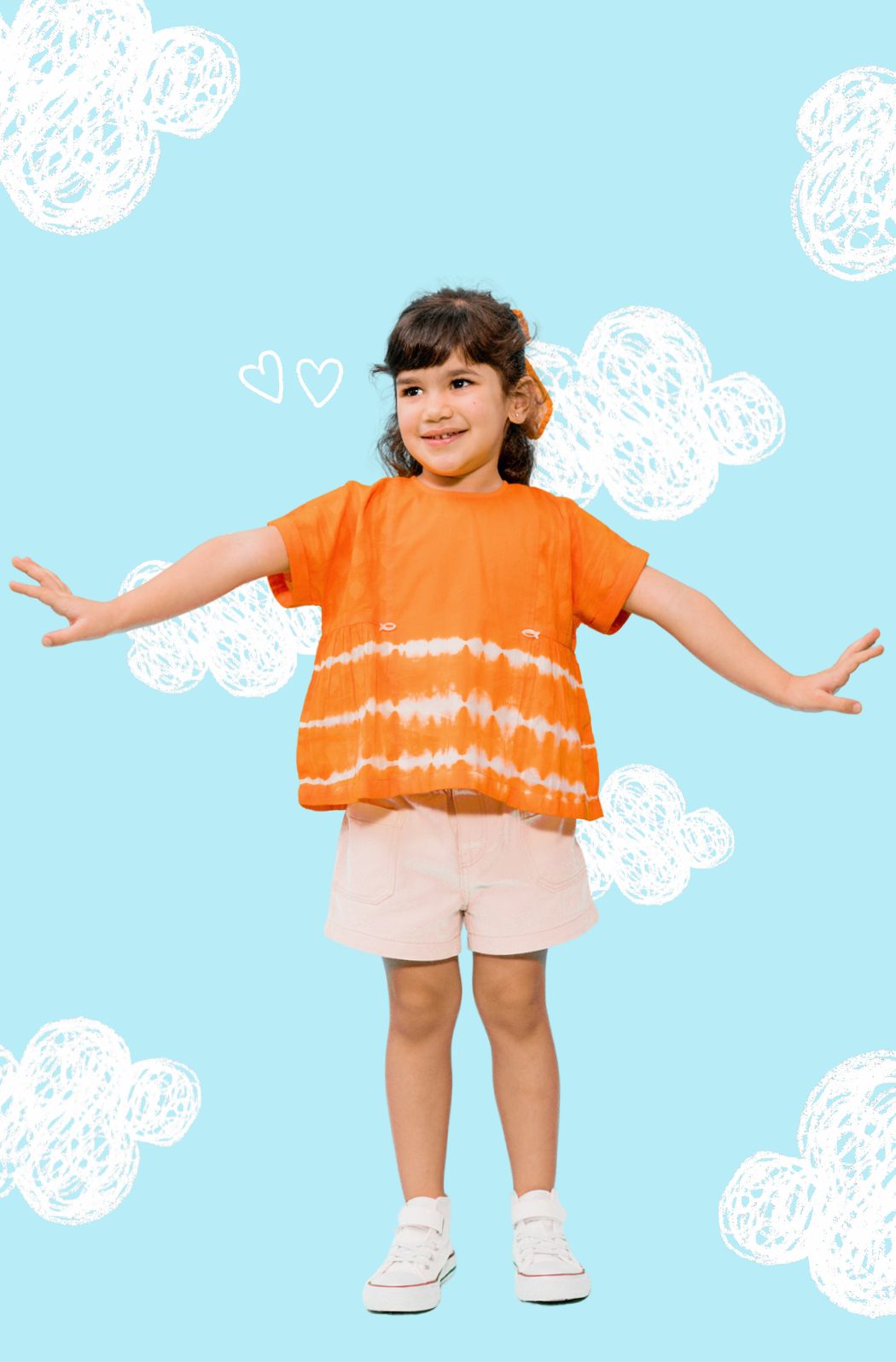 Breezy Lines Top - Orange