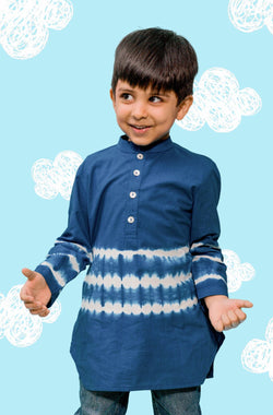 Breezy Lines Kurta - Blue