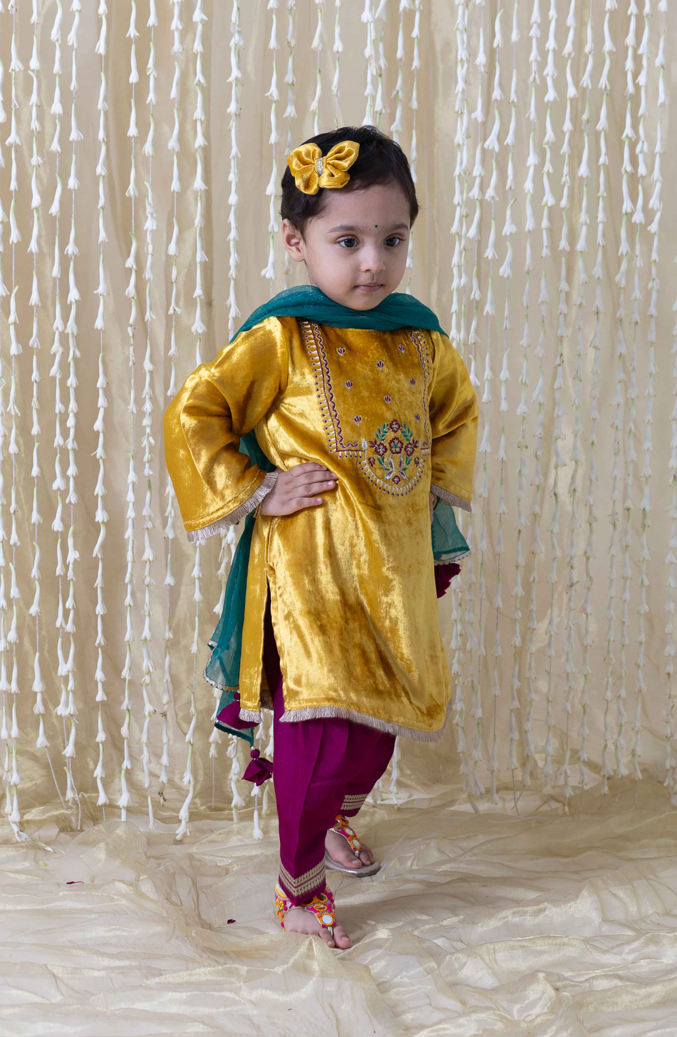 Kids hot sale velvet suit