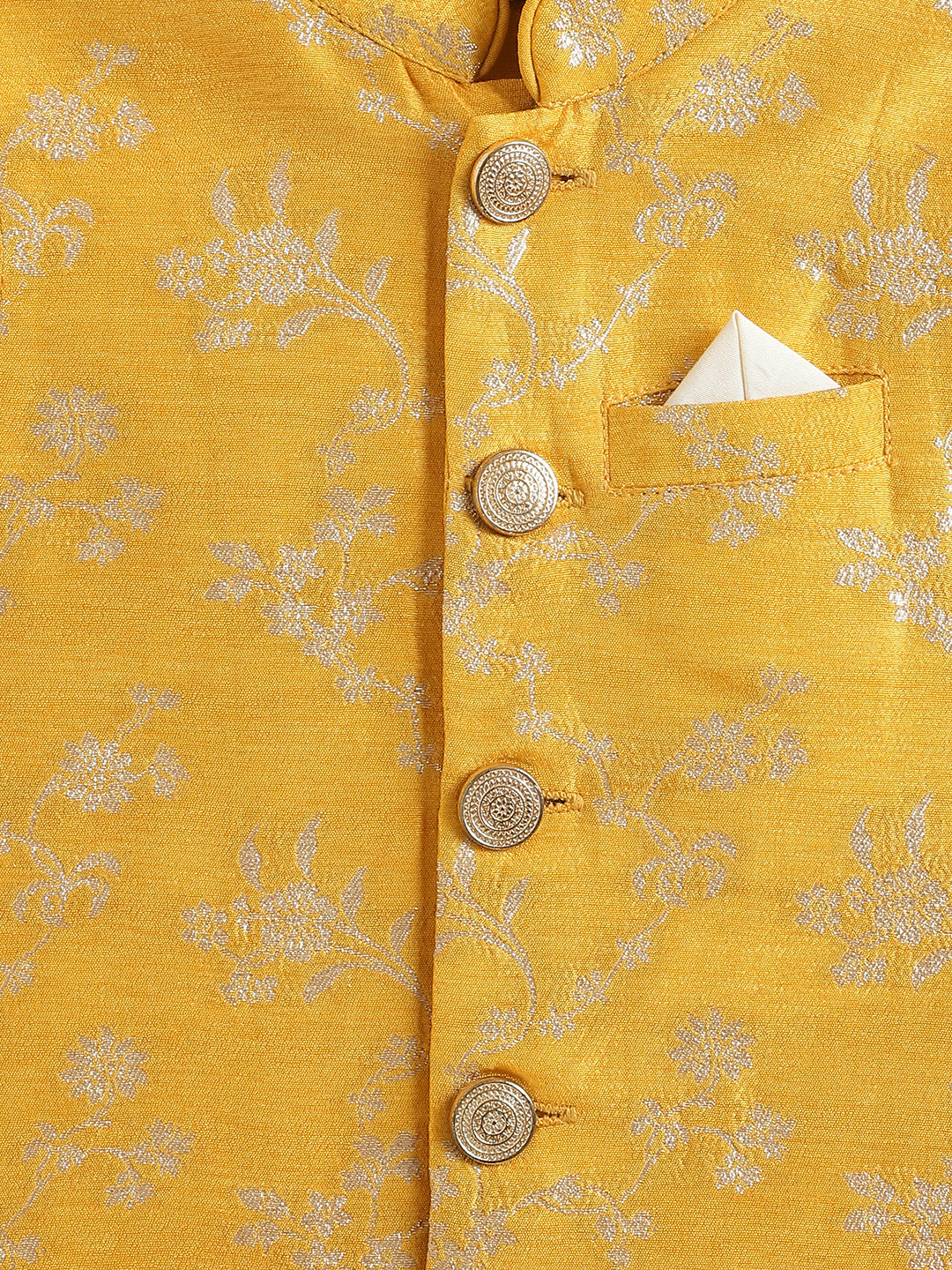 Inaayat Brocade 3 pcs Bundi Set -Yellow