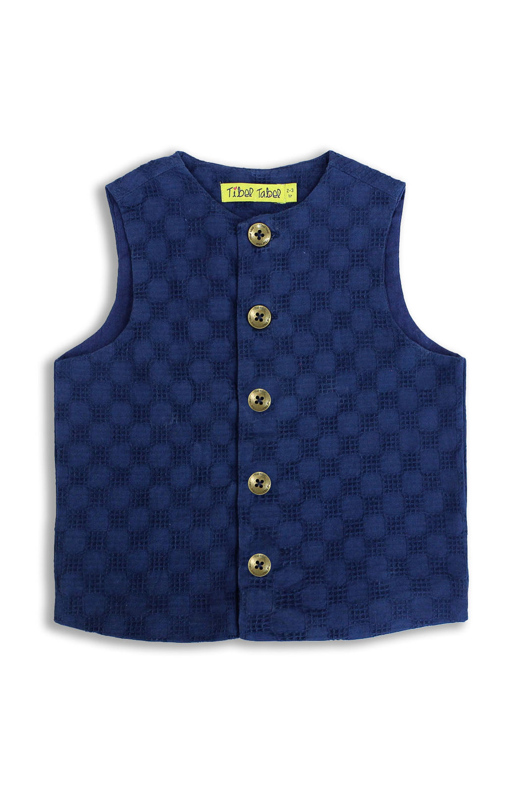 Jaquard Cotton Bundi - Navy