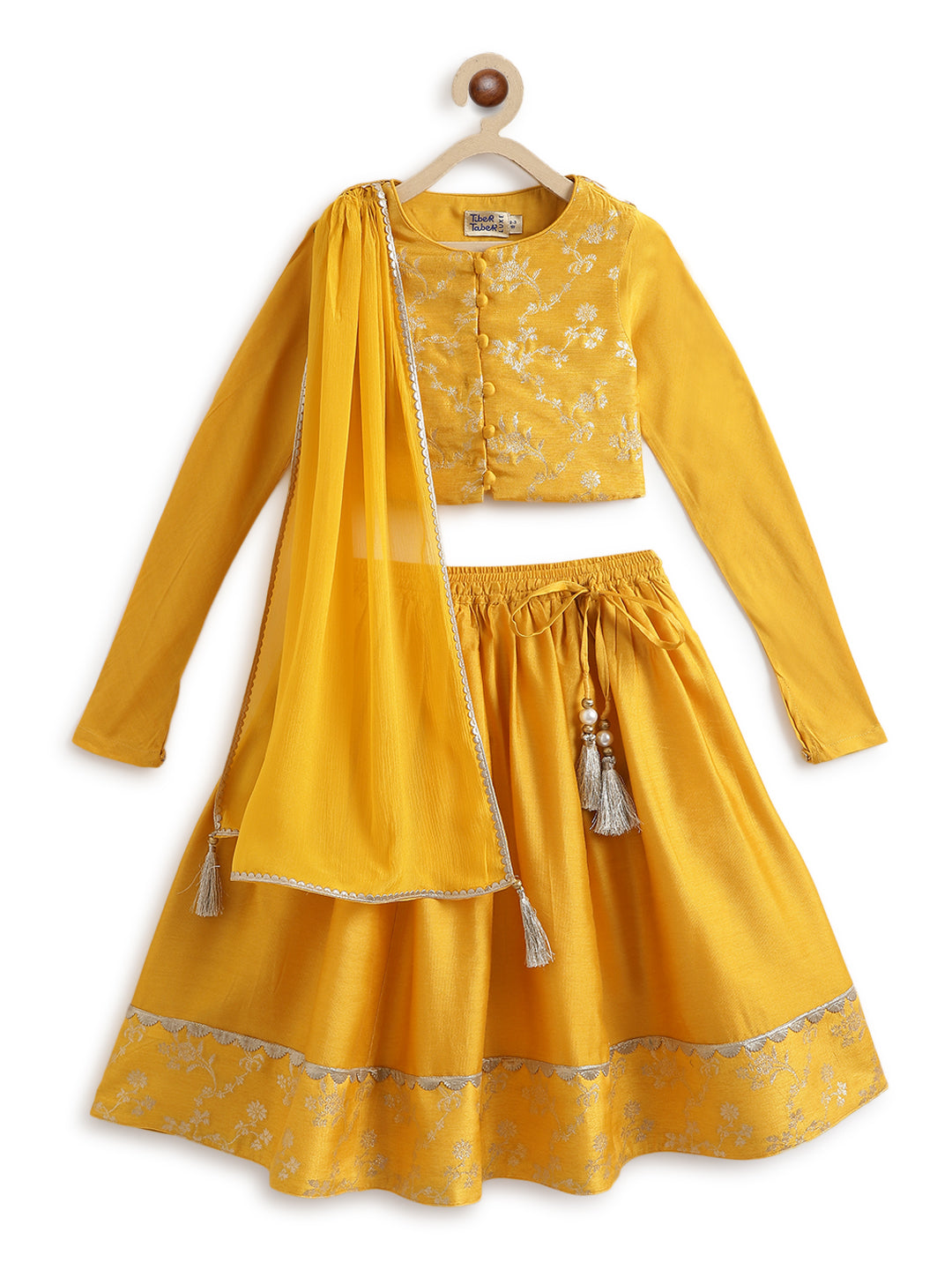 Noor Brocade Lehenga Set - Yellow