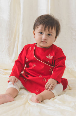 Jai Shri Ram Kurta Pyjama Set - Red