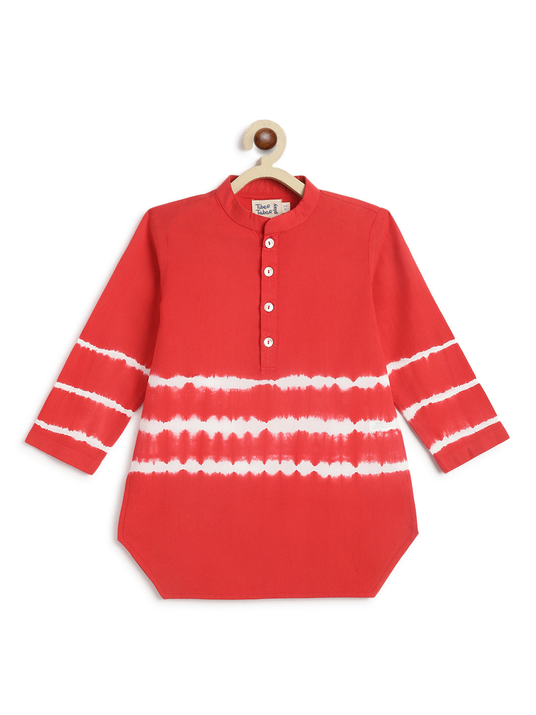 Breezy Lines Kurta - Red