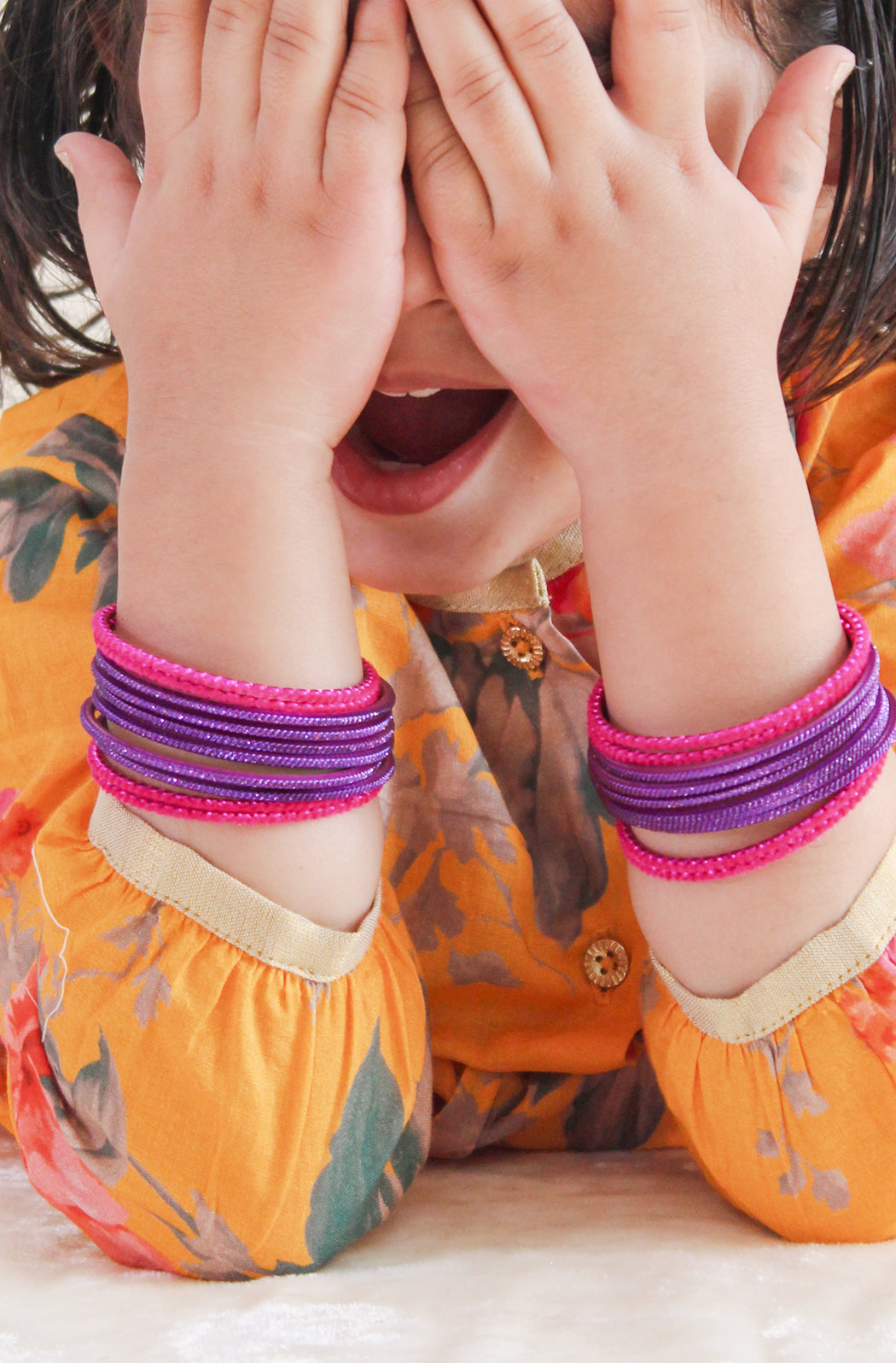 Fuchsia Fusion Shiny Bangles