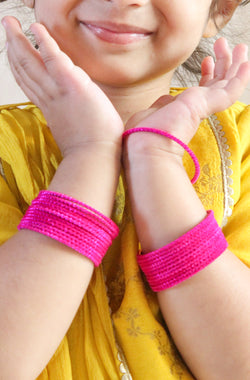 Sparkling Pink Pop Bangles