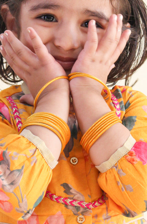 Golden Criss Cross Bangles