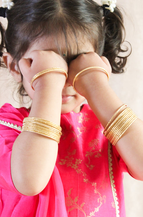 Golden Dot Glitter Bangles