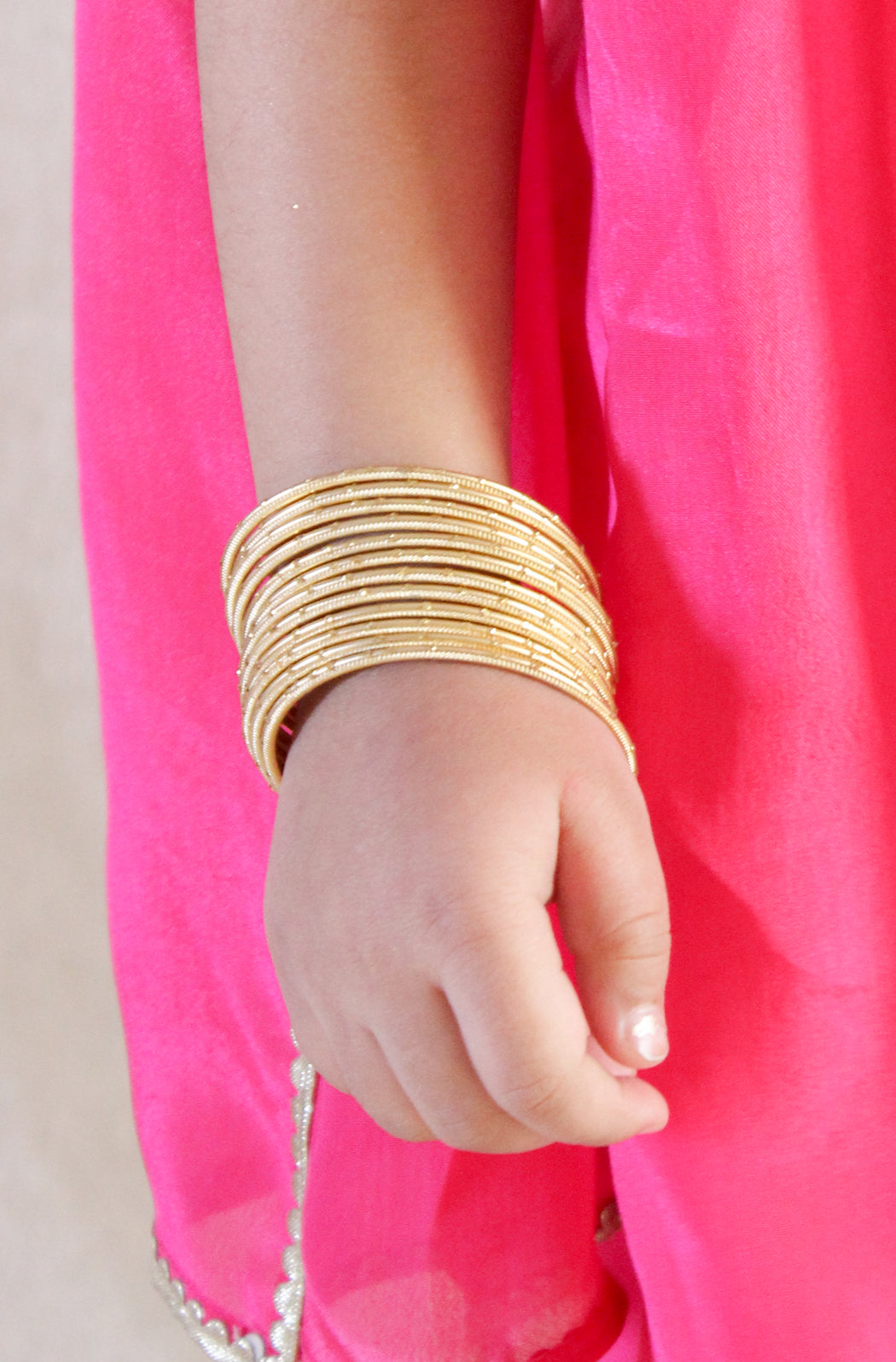 Golden Dot Glitter Bangles