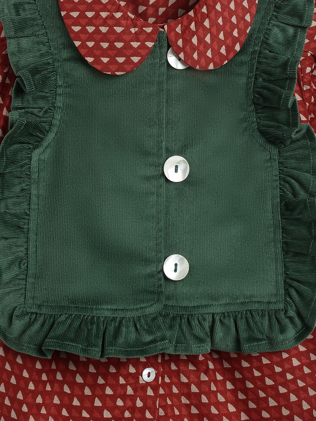 Elf Princess Jacket Set Red & Green