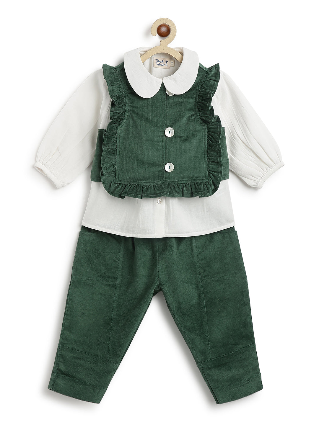 Elf Princess Jacket Set Green & White