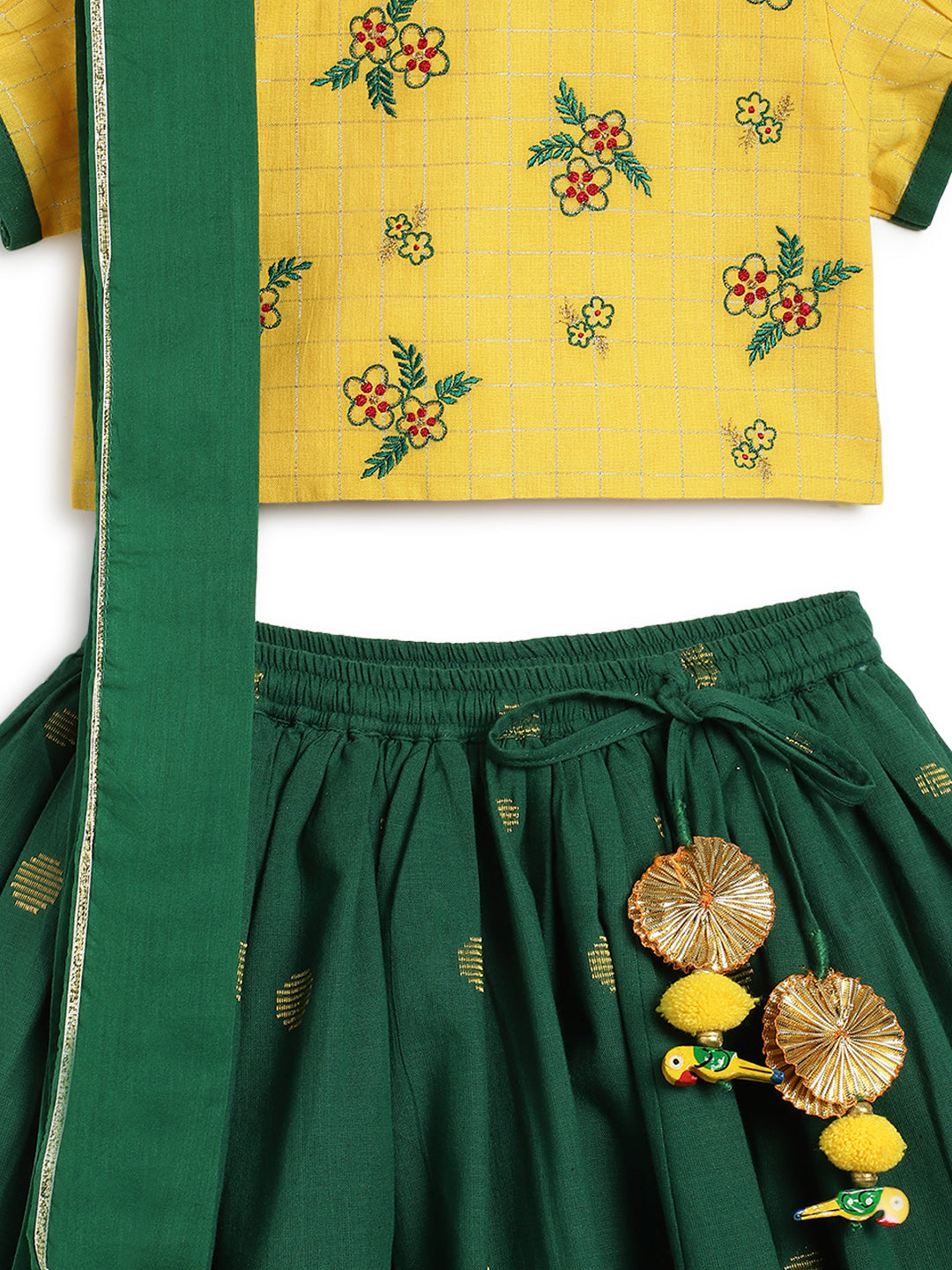 Bahaar Lehenga Set-Green