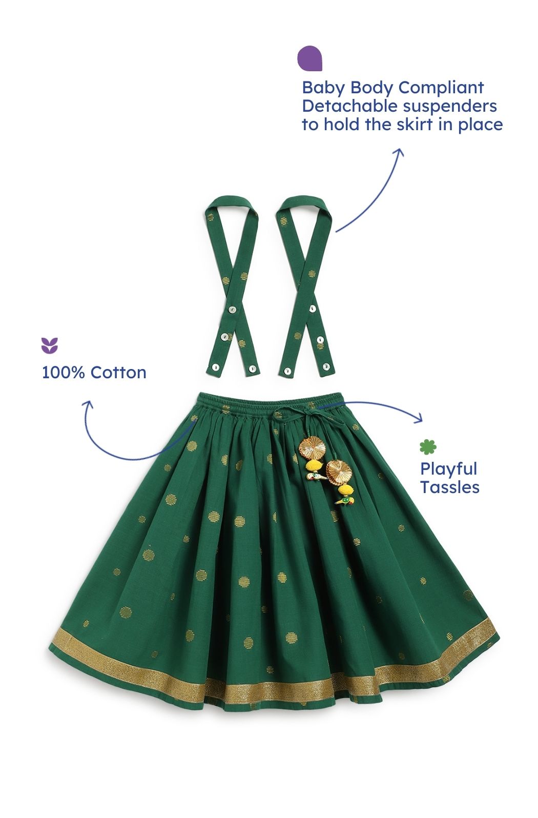 Bahaar Lehenga Set-Green