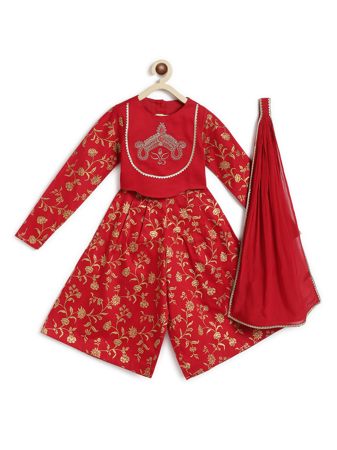 Devi Durga Co-ord Set - Red