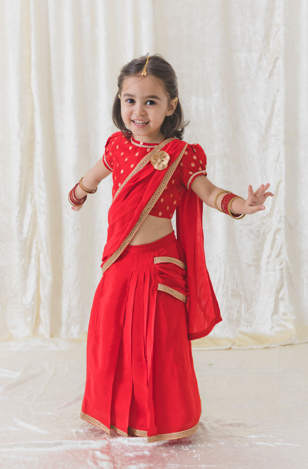 O’ Desi Girl Sari Set - Red