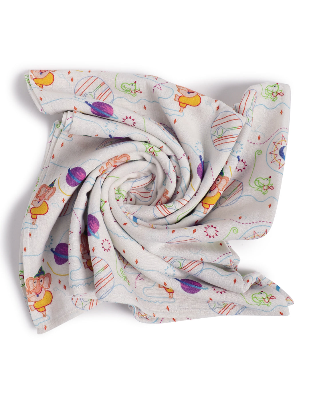 Ganesha Blessings Swaddle-White