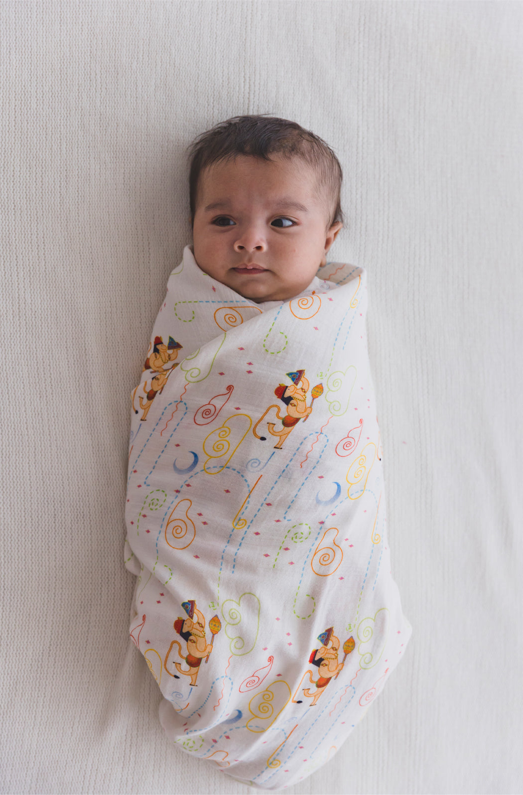 Hanuman Blessings Swaddle-White