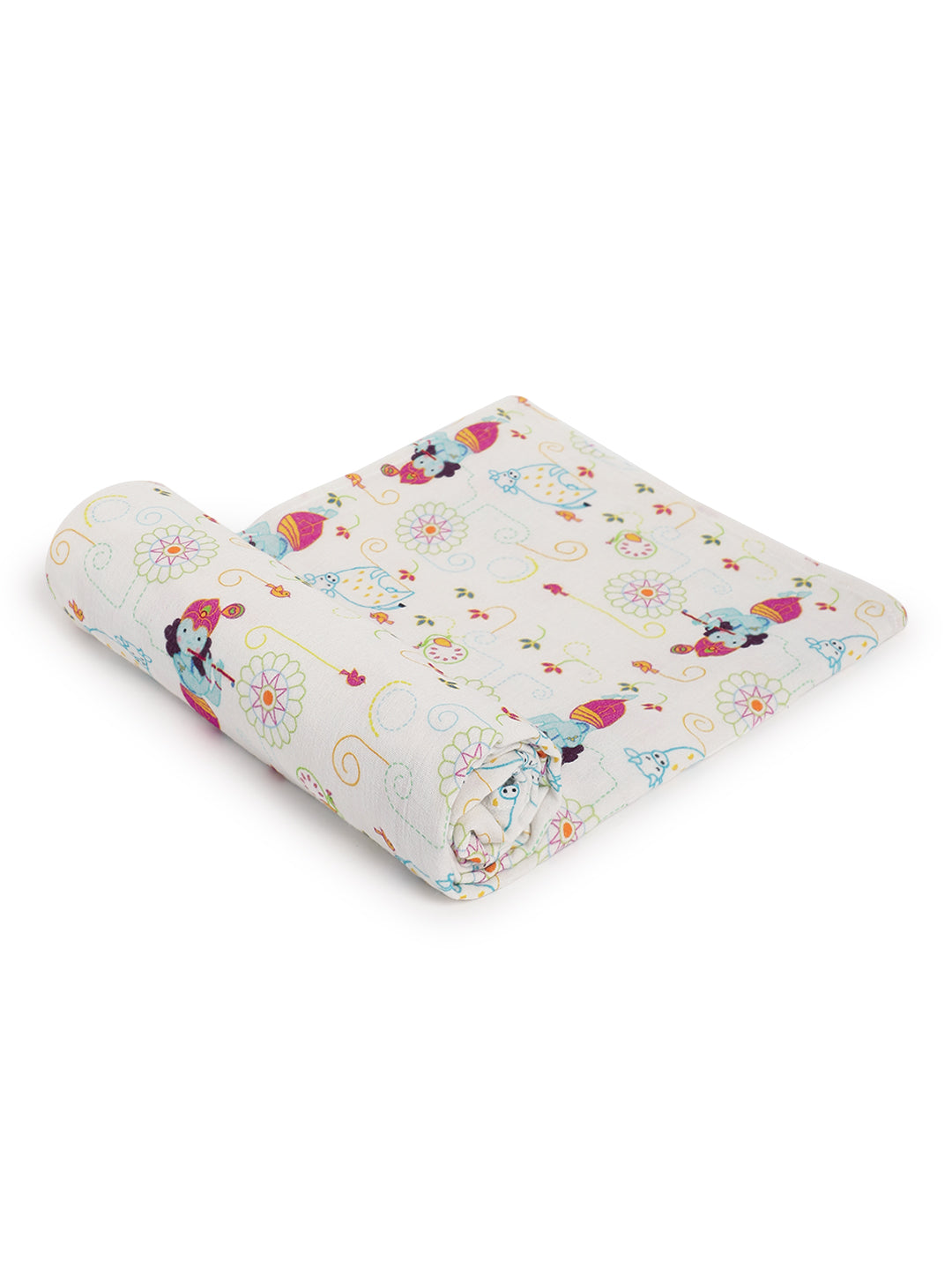 Krishna Blessings Swaddle-White