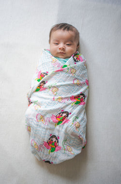 Laxmi Blessings Swaddle-White