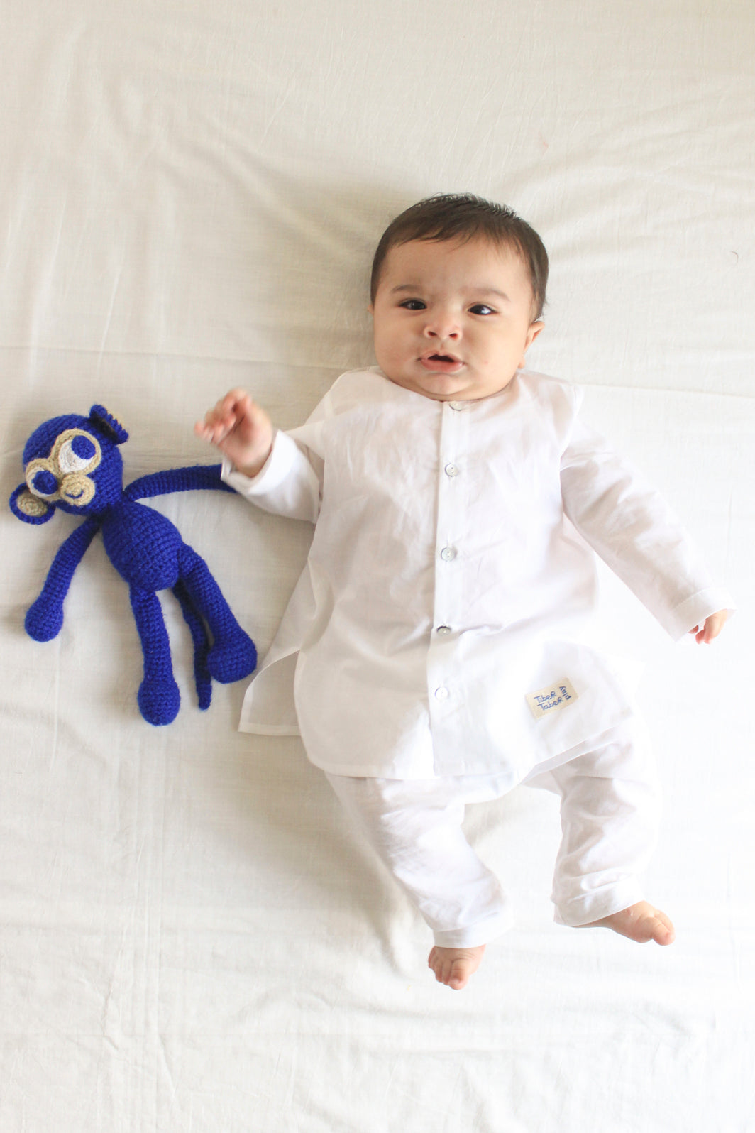 Timeless White Baby Kurta Set