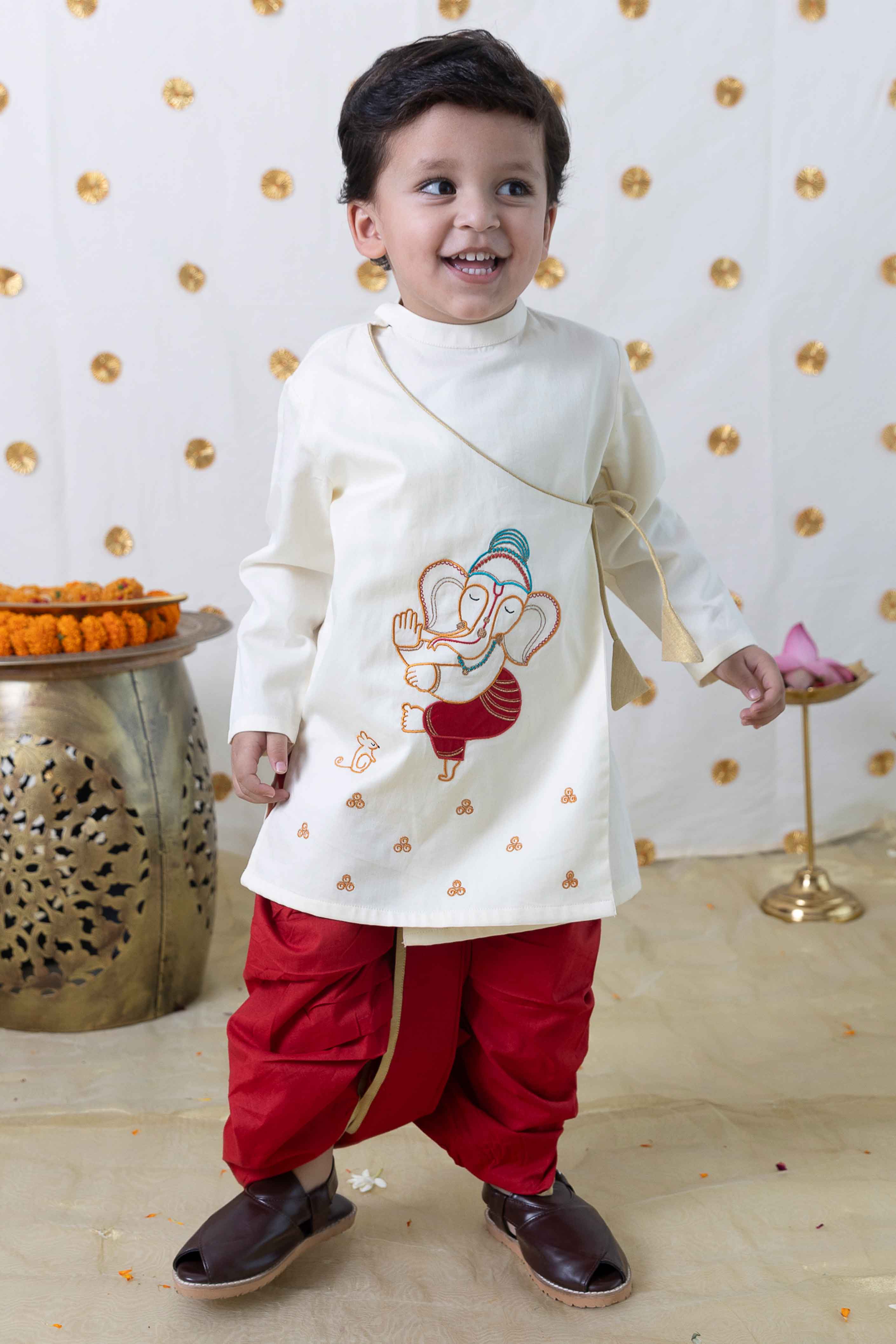 White kurta pajama discount for baby boy