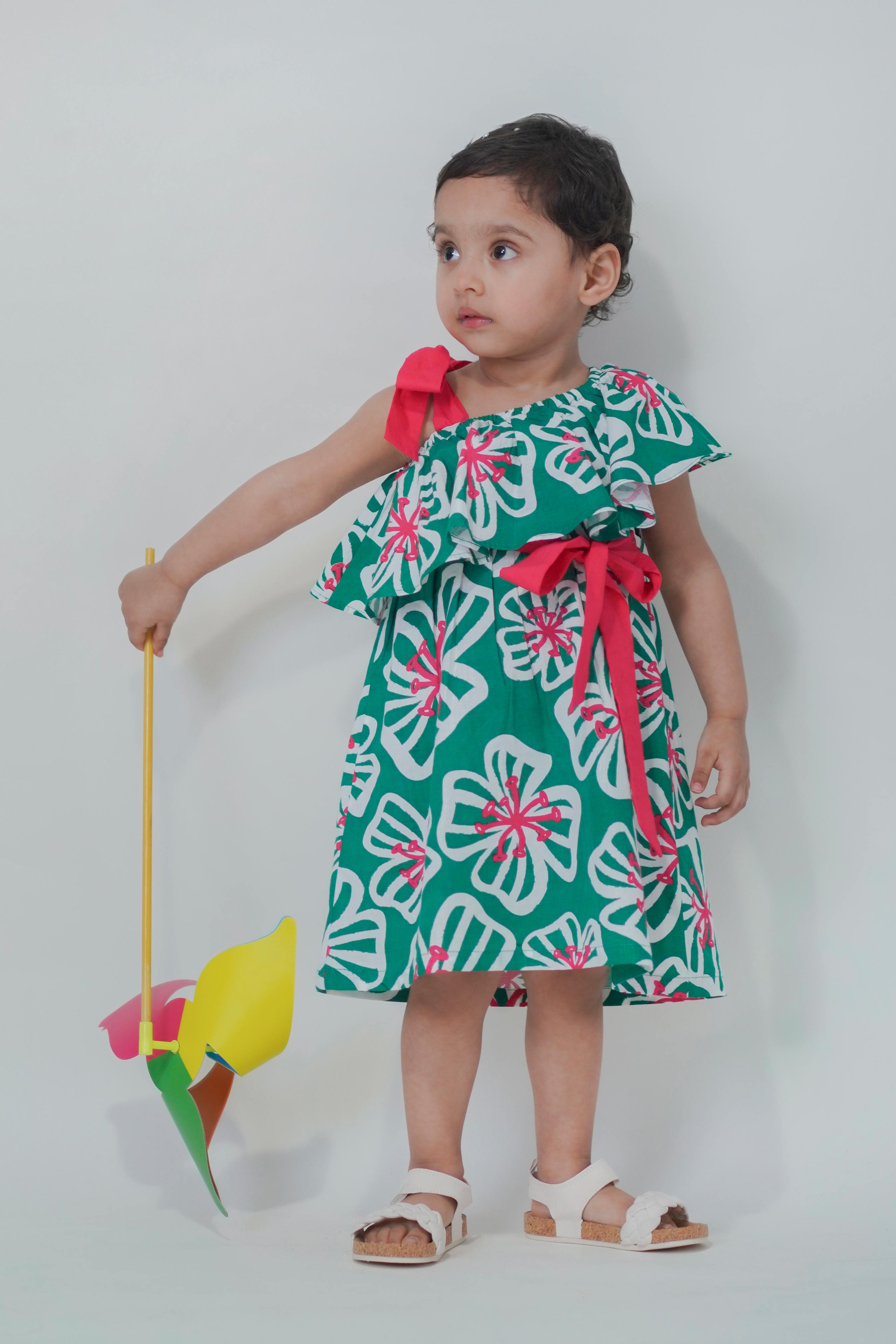 Classic Jade Frill Dress (3 months to 8 years)– MOMZJOY.COM