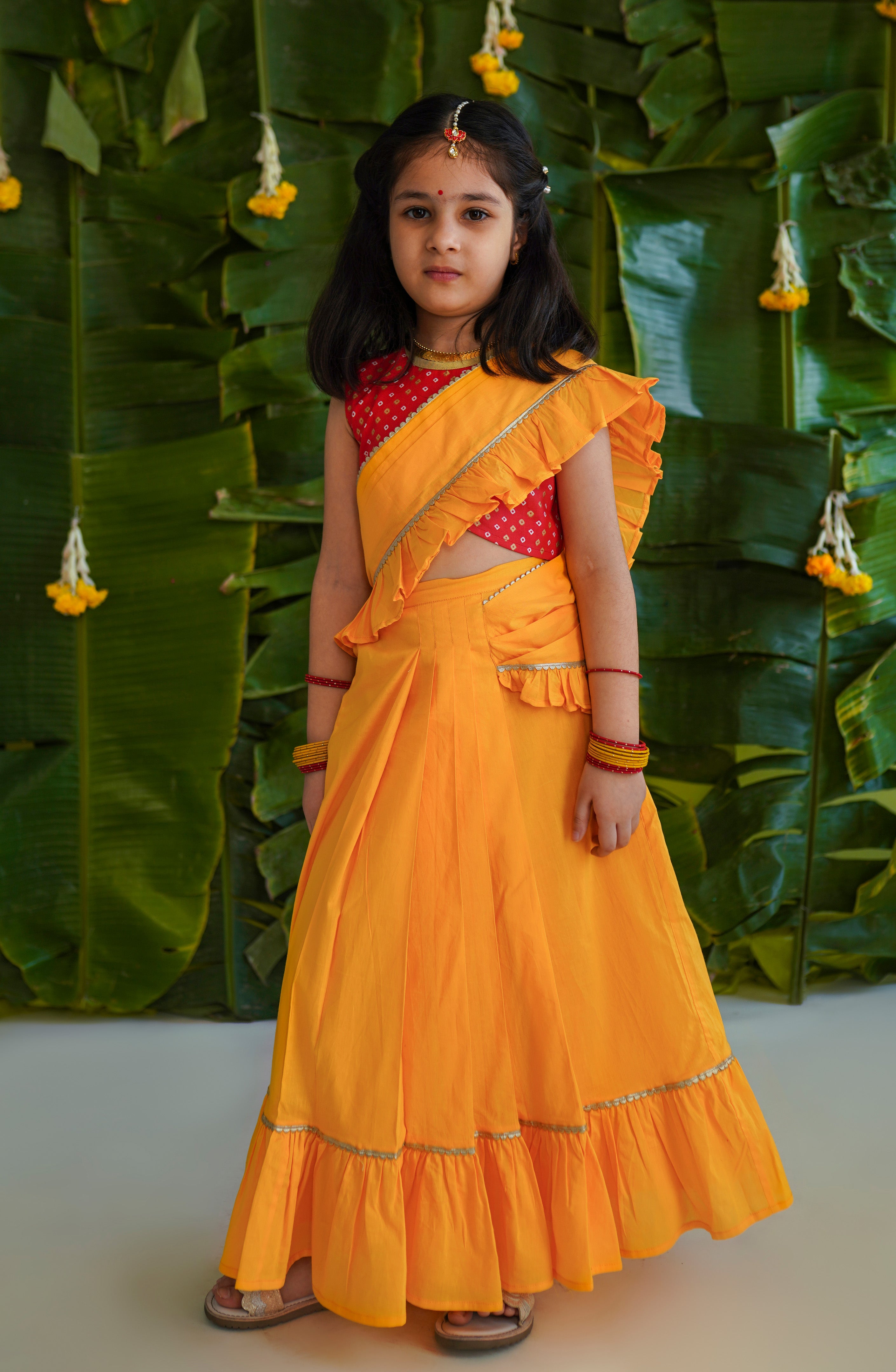 Indian Kids gown | Diwali dress kids | narayanpet dress Diwali gift ne –  Nihira