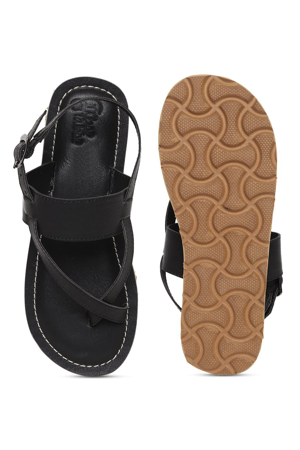 Mens Black Leather Sandals Handmade Indian Slippers Boys Shoes Flip Flops  Flats | eBay