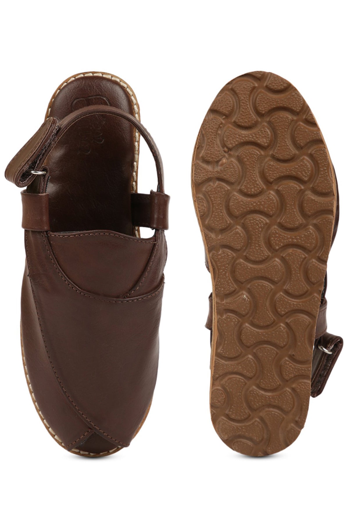 Buy Unze Mens 'Hanks' Handmade Leather Flat Peshawari Sandals Online at  desertcartINDIA